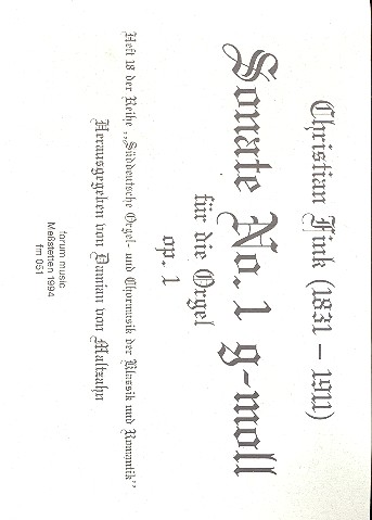 Sonate g-Moll Nr.1 op.1