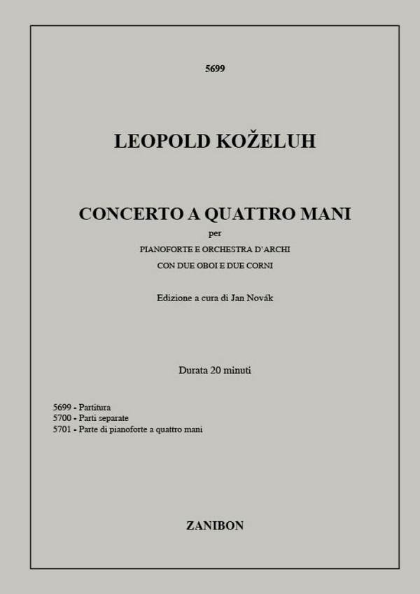 Concerto a 4 mani per pianoforte,
