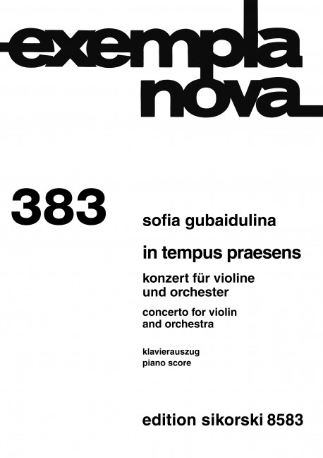 In tempus praesens für Violine und