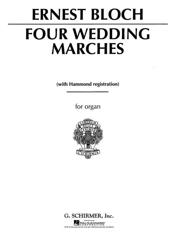 4 Wedding Marches for organ