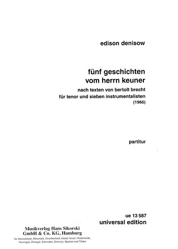 5 Geschichten vom Herrn Keu für Tenor und