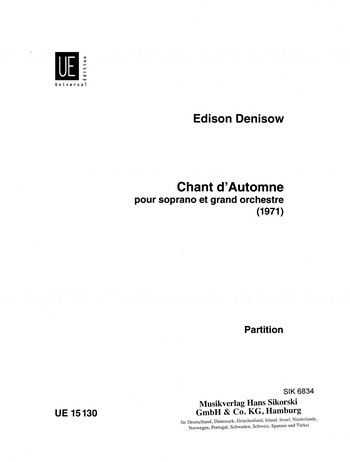 Chant d'automne für Sopran und großes
