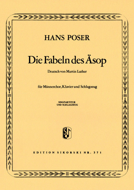 Die Fabeln des Äsop für Männerchor