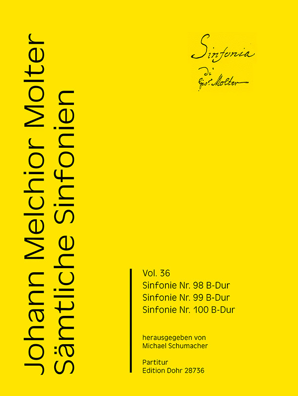 Sämtliche Sinfonien Band 36 - Sinfonien B-Dur Nr. 98, 99 und 100