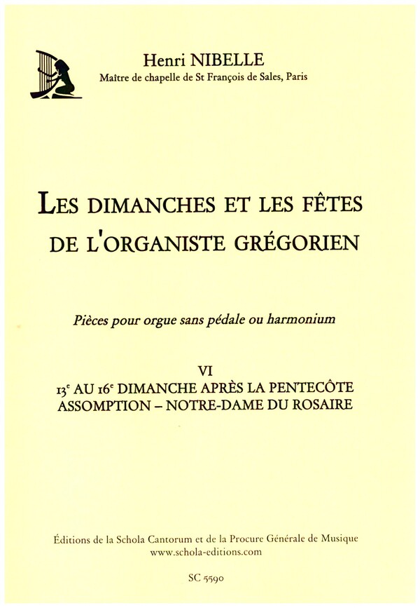 Les dimanches et les fêtes de l'organiste grégorien vol.6