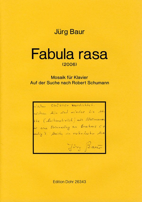 Fabula rasa Mosaik für Klavier