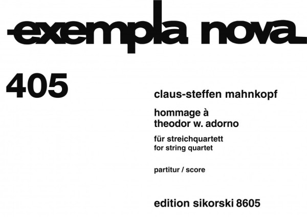 Hommage à Theodor W. Adorno für