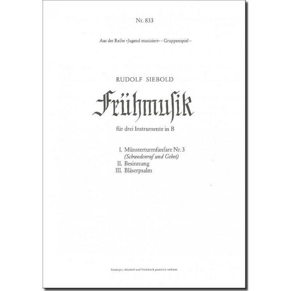 Frühmusik für 3 Instrumente in B
