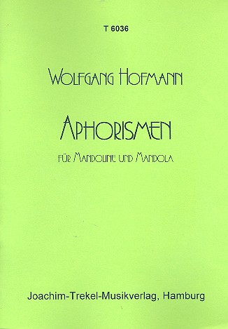 Aphorismen für Mandoline und