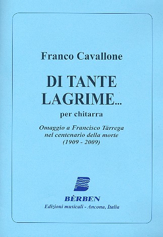 Di Tante Lagrime per chitarra