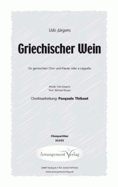 Griechischer Wein für gem Chor und