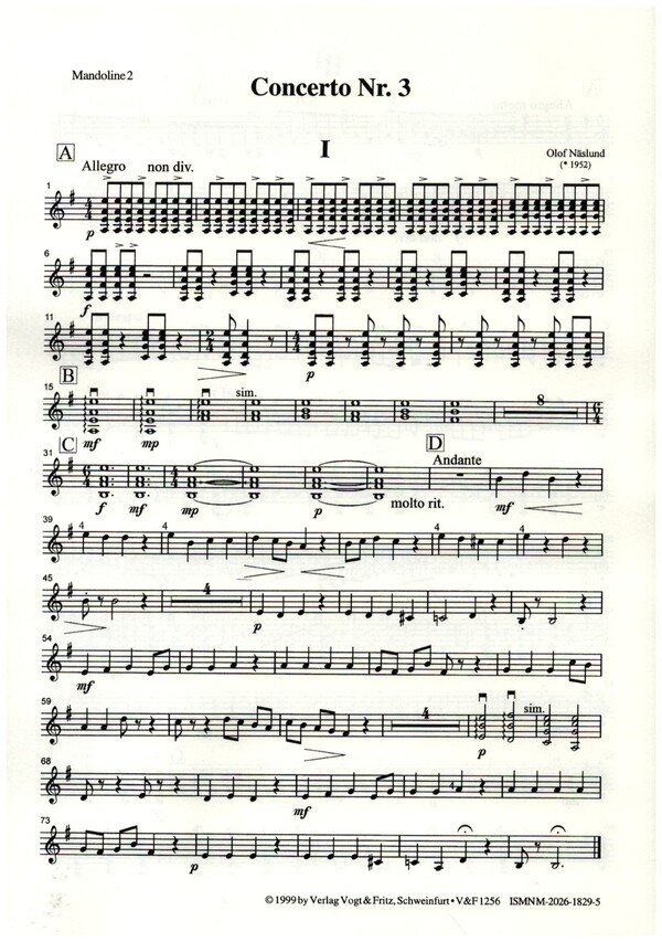 Concerto Nr.3 für Zupforchester