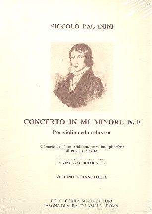 Concerto  mi minore no.0 per violino e orchestra