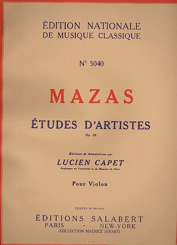 Etudes d'artistes op.36