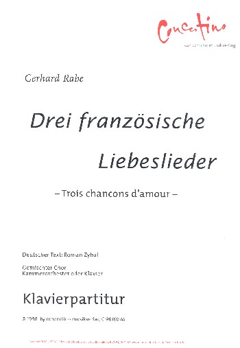 3 französische Liebeslieder für
