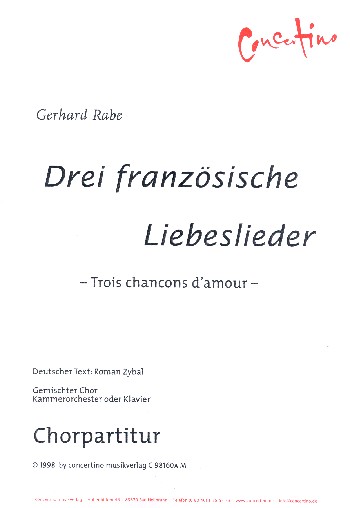 3 französische Liebeslieder für