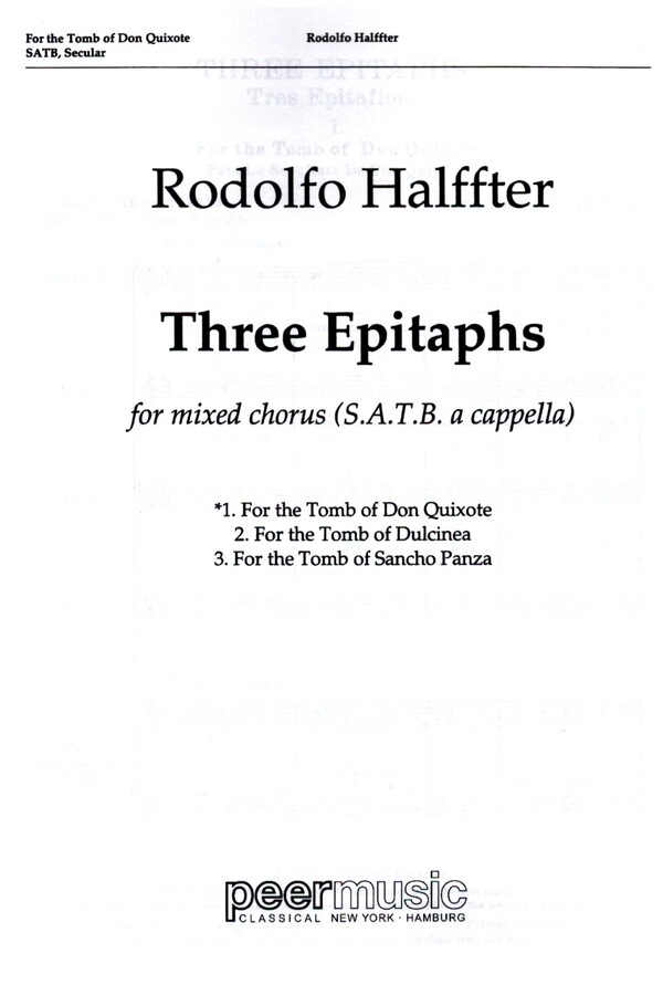 For the Tomb of Don Quixote