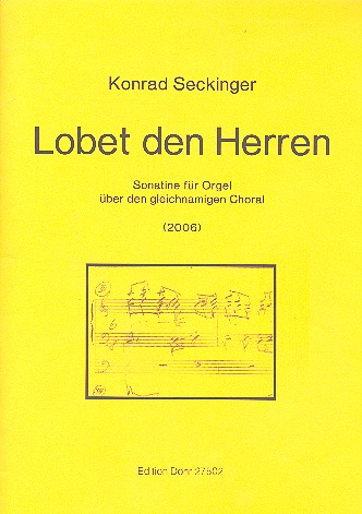 Lobet den Herren Sonatine für Orgel