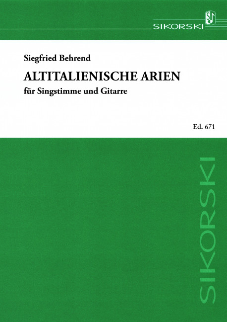 Altiatlienische Arien für Singstimme und