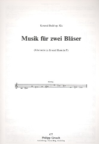Musik für 2 Bläser op. 82a