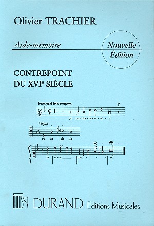 Aide-memoire du Contrepoint du XVIe siècle -(frz)