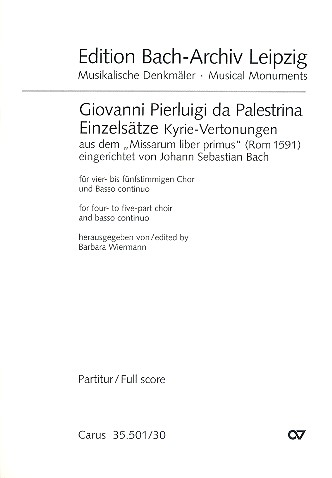Einzelsätze und Kyrie-Vertonungen