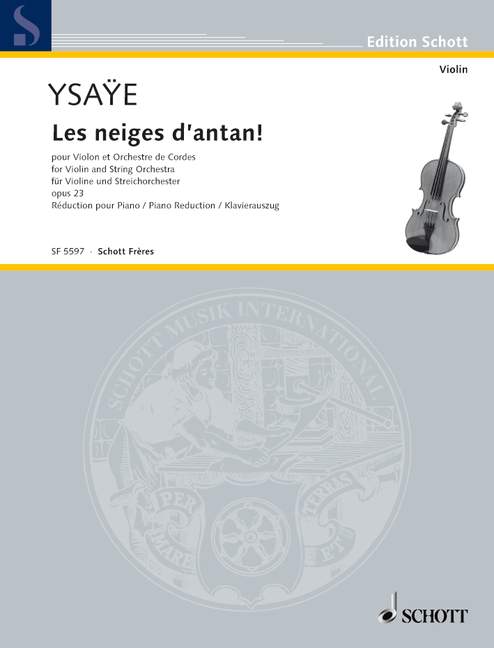 Les neiges d'antan op.23 pour violon