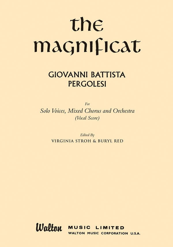 Magnificat for soli, mixed chorus