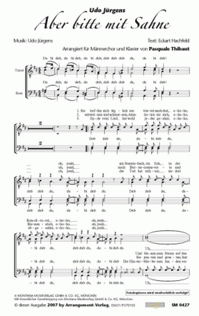 Aber bitte mit Sahne für Männerchor