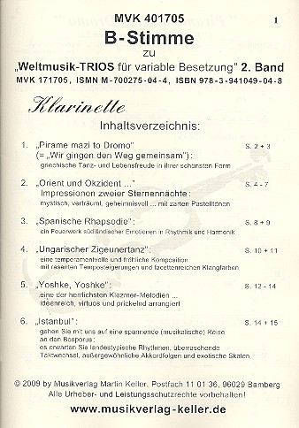 Weltmusik-Trios Band 2: für