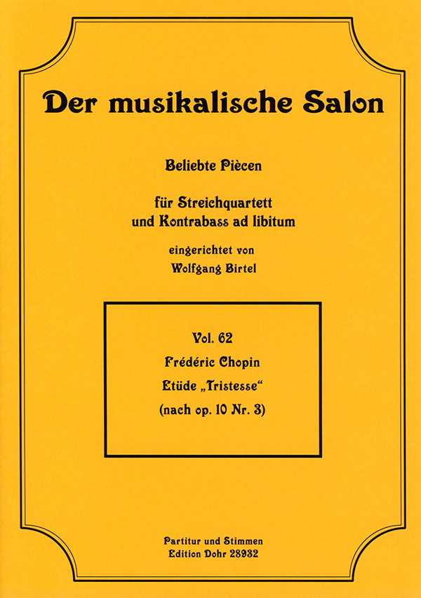 Etüde op.10,3 für Streichquartett,