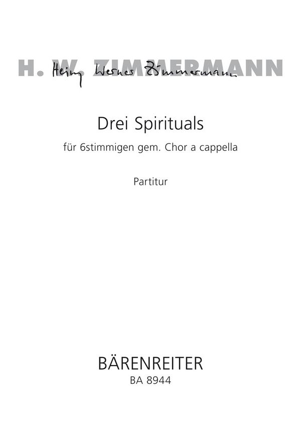 3 Spirituals für gem Chor a cappella