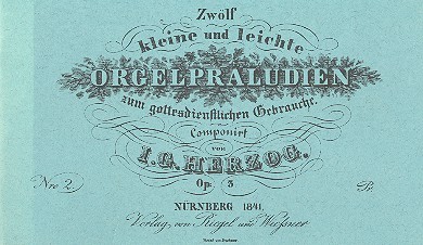 12 kleine und leichte Orgelpräludien op.3