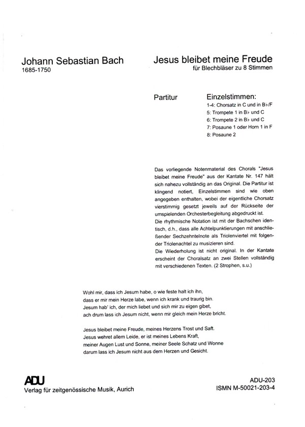Jesu bleibet meine Freude