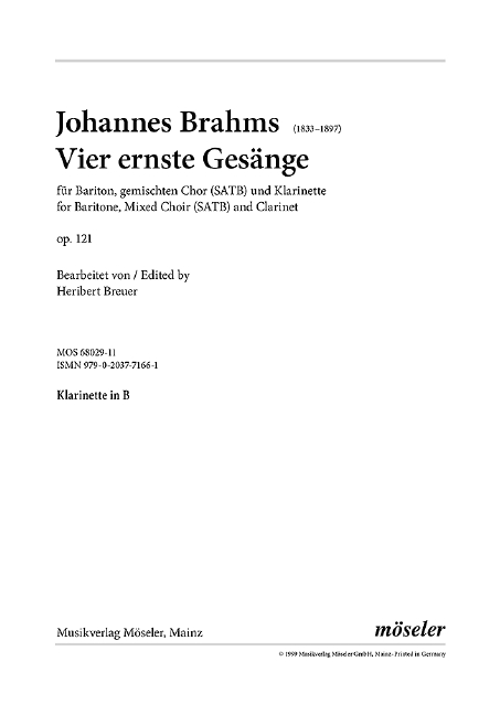 4 ernste Gesänge op.121