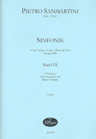 Sinfonien Band 3 für 2 Violinen,