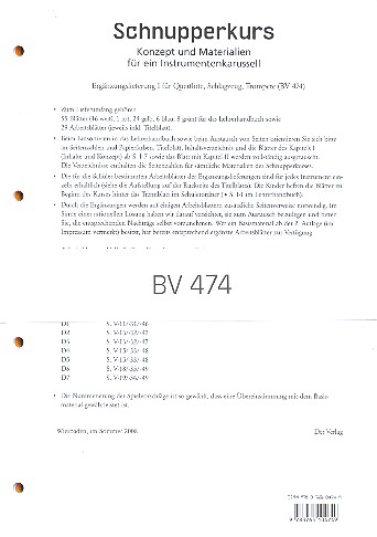 Schnupperkurs Ergänzung Lehrerhandbuch