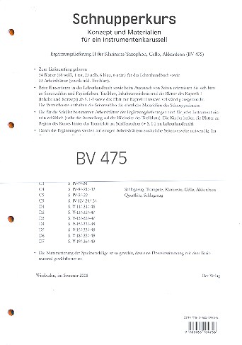 Schnupperkurs Ergänzung Lehrerhandbuch