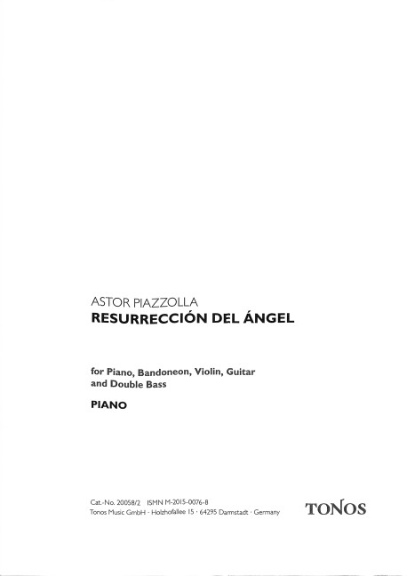 Resurrección del angel für Klavier,