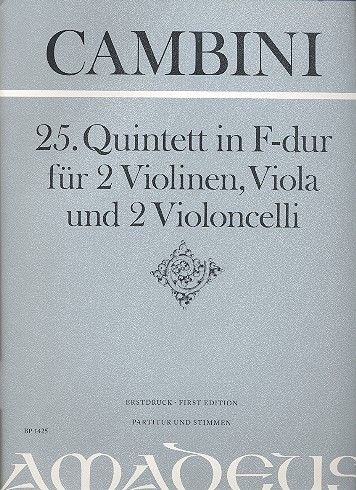 Quintett F-Dur Nr.25 für 2 Violinen,