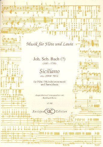 Siciliano aus BWV1031 für Flöte