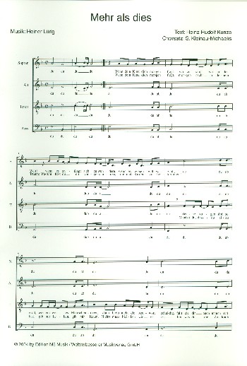 Mehr als dies für gem Chor