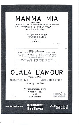 Mamma mia  und  Olala l'amour