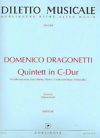 Quintett C-Dur für Kontrabass (Violine),