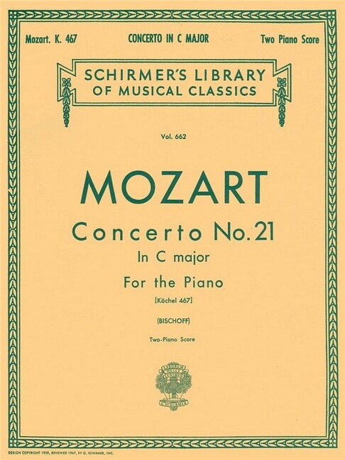 Konzert C-Dur Nr.21KV467 für Klavier