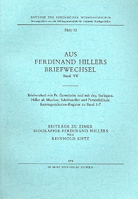 Aus Ferdinand Hillers Briefwechsel