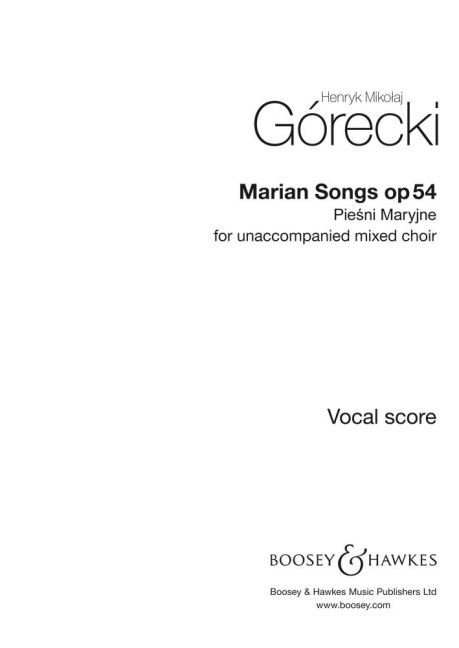 Marian Songs op. 54