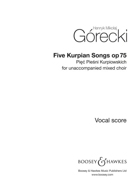 5 Piesni Kurpiowskich op.75