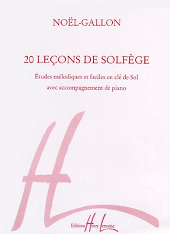 20 lecons de solfège études mélodiques et