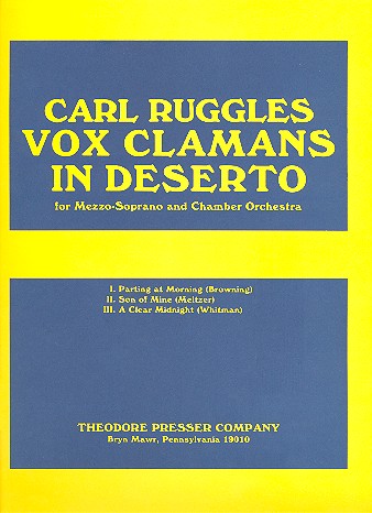 Vox Clamans in Deserto for mezzo-soprano and
